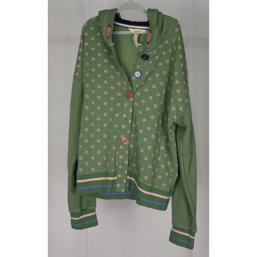 Matilda Jane Green Polka Dot Button Cardigan Sweater Girls Size XL 14